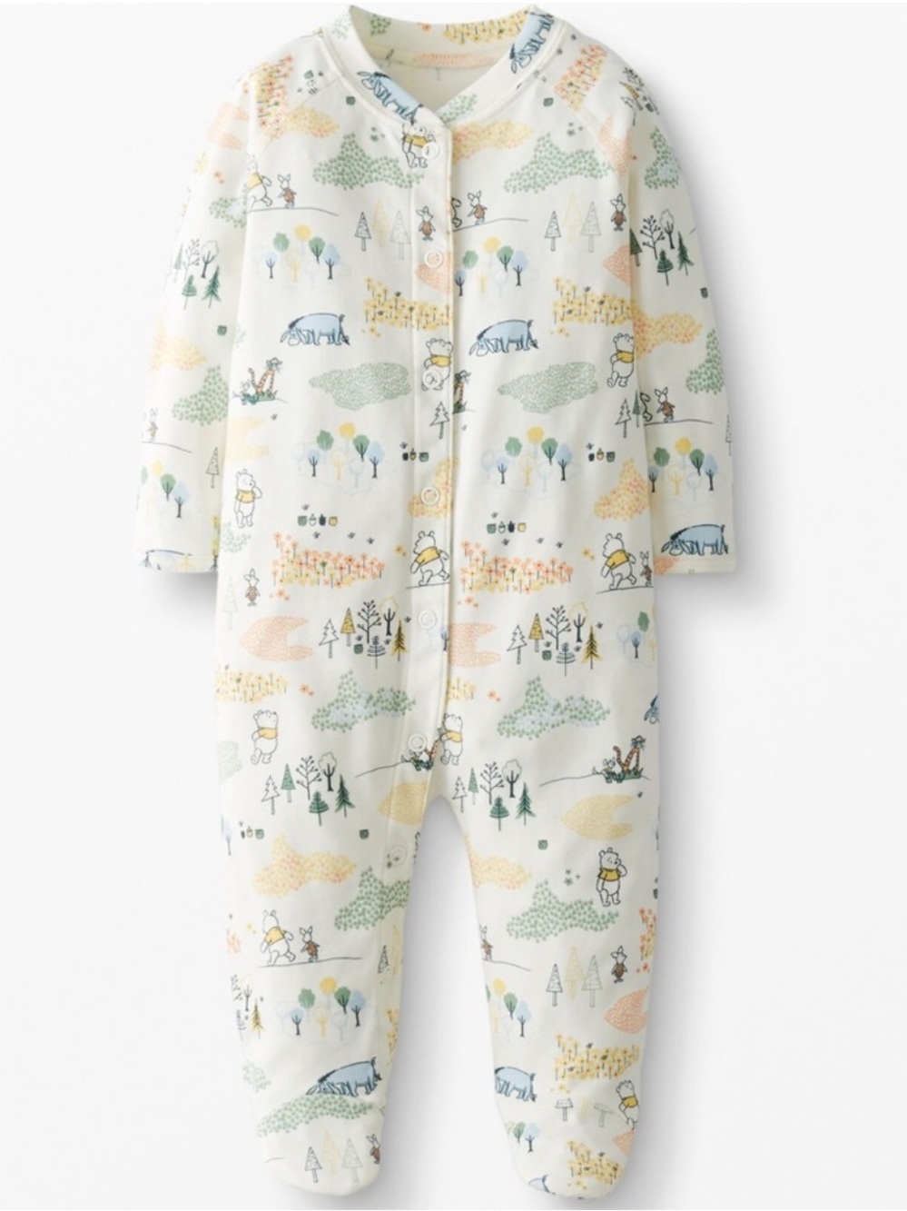 Hanna Andersson Disney Winnie The Pooh zip up footie